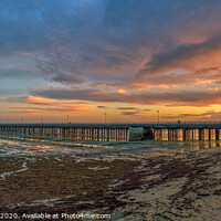 Buy canvas prints of Ryde Pier Sunrise Panorama by Wight Landscapes