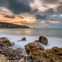 Buy canvas prints of Alum Bay Sunset Isle Of Wight by Wight Landscapes
