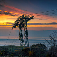 Buy canvas prints of The Needles Chairlift Sunset by Wight Landscapes