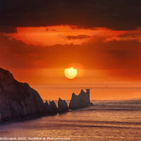 Buy canvas prints of The Needles Sunset by Wight Landscapes