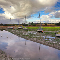 Buy canvas prints of Low Tide At Shallfleet Quay by Wight Landscapes