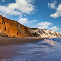 Buy canvas prints of Red Cliff And Culver Cliff by Wight Landscapes