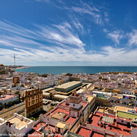 Buy canvas prints of The Rooftops Of Cadiz by Wight Landscapes