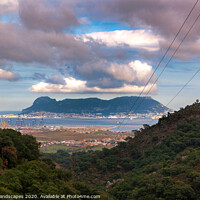 Buy canvas prints of Looking Down On Gibraltar by Wight Landscapes