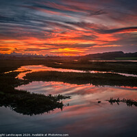 Buy canvas prints of Newtown Salt Pan Sunset by Wight Landscapes