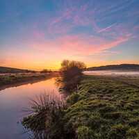 Buy canvas prints of Brading Marsh Sunset by Wight Landscapes