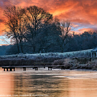 Buy canvas prints of Ice At Lakeside by Wight Landscapes