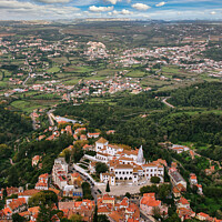 Buy canvas prints of Sintra and The Palácio Nacional de Sintra by Wight Landscapes