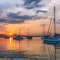 Buy canvas prints of Sunset Over The Bay by Wight Landscapes