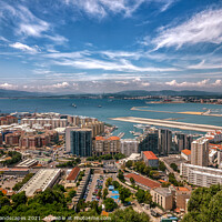 Buy canvas prints of Looking Down On Gibraltar by Wight Landscapes