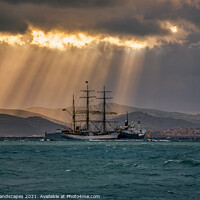 Buy canvas prints of Storm In The Bay Of Gibraltar by Wight Landscapes