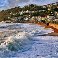 Buy canvas prints of Ventnor Winter Beach Surf by Wight Landscapes