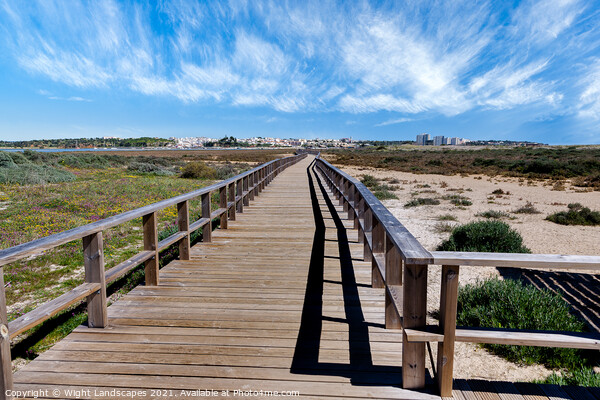 Spring On The Boardwalk Alvor Portugal Canvas Print by Wight Landscapes