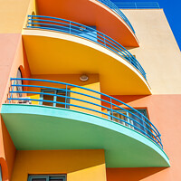 Buy canvas prints of Rainbow Apartments Abstract by Wight Landscapes