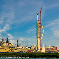 Buy canvas prints of The Building Of The Spinnaker Tower by Wight Landscapes