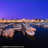 Buy canvas prints of Marina de Faro at Night by Wight Landscapes