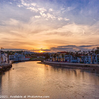 Buy canvas prints of Sunset Over The Rio Galao Tavira Portugal by Wight Landscapes