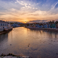 Buy canvas prints of Sunset At The Rio Galao Tavira Portugal by Wight Landscapes