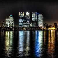 Buy canvas prints of canary wharf across the thames by jim wardle-young