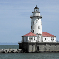 Buy canvas prints of Old Chicago Harbour lighthouse by Jutta Klassen