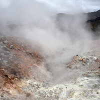 Buy canvas prints of Sulfur lava steam at Landmannalaugar by Jutta Klassen
