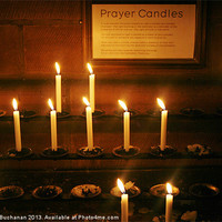 Buy canvas prints of Prayer Candles by Sandra Buchanan