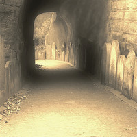 Buy canvas prints of Tunnel Of Tombs by Sandra Buchanan