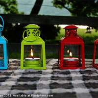 Buy canvas prints of Coloured Lanterns by Sandra Buchanan