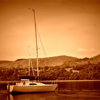 Buy canvas prints of Sailing On Lake Ullswater by Sandra Buchanan