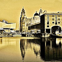 Buy canvas prints of Albert Dock Liverpool by Sandra Buchanan