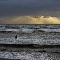 Buy canvas prints of Iron Man At Sunset by Sandra Buchanan