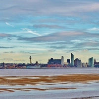 Buy canvas prints of  Liverpool Skyline by Sandra Buchanan