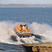Buy canvas prints of Mumbles Lifeboat to the Rescue by HELEN PARKER