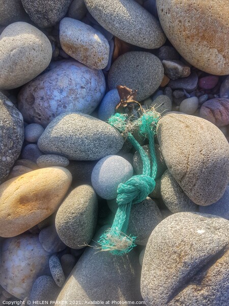 Rope and pebbles Picture Board by HELEN PARKER