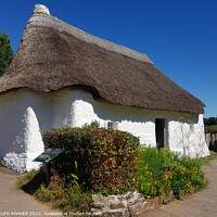 Buy canvas prints of Historical thatched cottage at St Fagans by HELEN PARKER