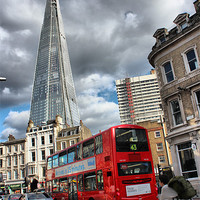 Buy canvas prints of Red London Bus and other city transport by HELEN PARKER