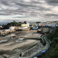 Buy canvas prints of Tenby Harbour, West Wales by HELEN PARKER