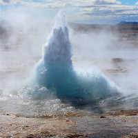 Buy canvas prints of Erupting geysur in Iceland by HELEN PARKER