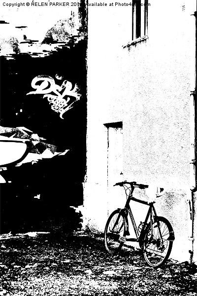 Abandoned Bike Picture Board by HELEN PARKER