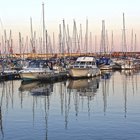 Buy canvas prints of Marina Boats by HELEN PARKER