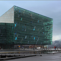 Buy canvas prints of  Harpa, Concert Hall and Conference Centre,  Reykj by HELEN PARKER