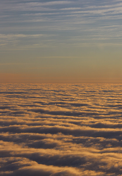 Dawn sky above the clouds Picture Board by HELEN PARKER