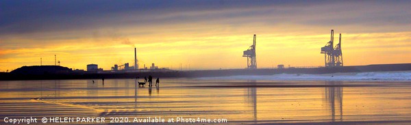 Aberavon Sunrise Beauty and the Beast Framed Mounted Print by HELEN PARKER