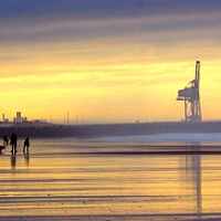 Buy canvas prints of Aberavon Sunrise Beauty and the Beast by HELEN PARKER