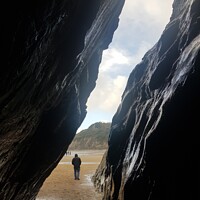 Buy canvas prints of View from inside the cave by HELEN PARKER
