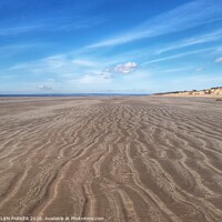 Buy canvas prints of Flowing sands of Cefn Sidan Beach, South Wales by HELEN PARKER