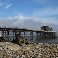 Buy canvas prints of Mumbles Pier and Lifeboat Station by HELEN PARKER