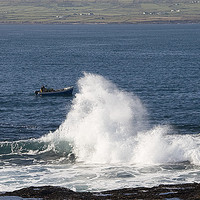Buy canvas prints of Wave to boat by Tony Reddington