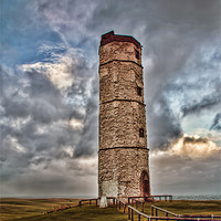 Buy canvas prints of The Old Lighthouse Flamborough by David Hollingworth