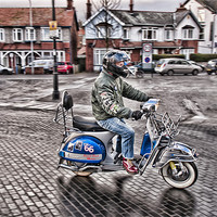 Buy canvas prints of A Proud Mod by David Hollingworth